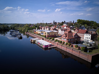 Miet Boote im Hafen von Havelberg - Houseboats at Harbor city Havelberg