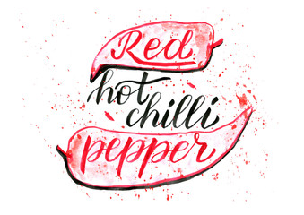 ink brush lettering hand drawn quote Red hot chilli peppers