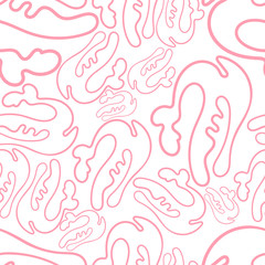 Vector pattern with elements of pink lines. Abstract seamless pattern on a white background. Designs for wallpapers, fabrics, textiles, websites, shops, labels, templates, banners and advertising.