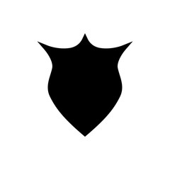 Shield icon in trendy flat design