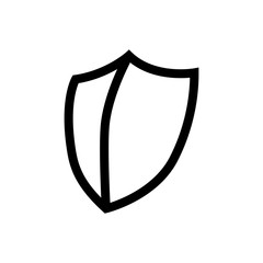 Shield icon in trendy flat design