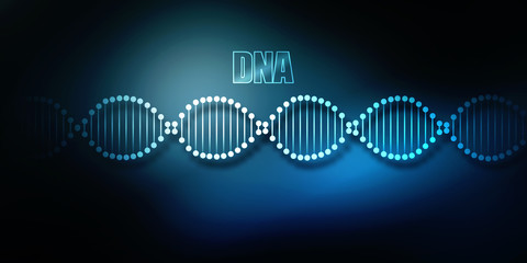 2d render of dna structure, abstract background