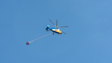 Helocopter Ka 32 on fire operation, Cyprus.