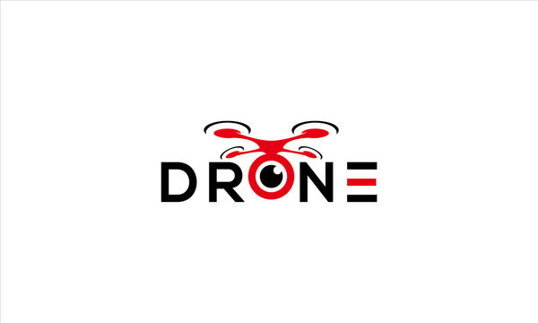 combination of drone and eye logo design