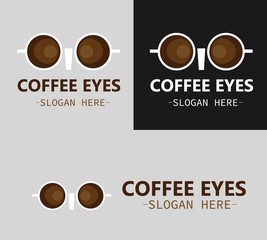 Illustration vector design of Coffee Eyes logo