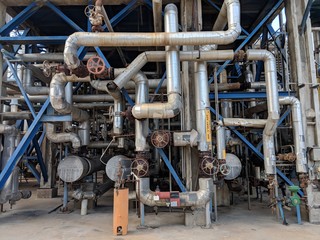 industrial zone steel pipelines and pipes