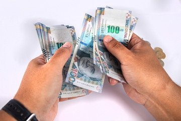 Peruvian money. Dinero peruano