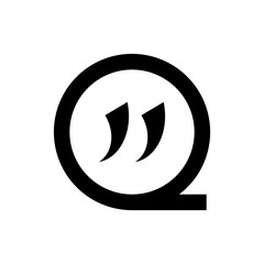 Quote icon vector illustration