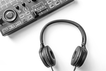 headphones and home DJ equipment