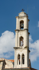 Streets and old houses in the traditional village Lofu. Limassol District, Cyprus.