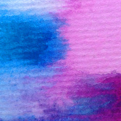 Watercolor abstract bright colorful textural background handmade . Painting of sky and clouds during sunset . Modern seascape . Shine	