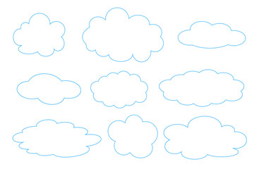 Set of different clouds