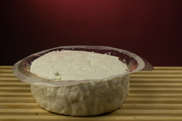 Soft cheese in the package