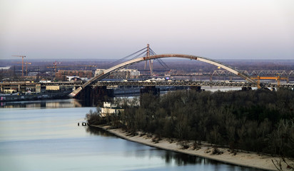 Podolsky bridge in the city of Kiev