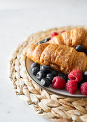 croissant with fresh berries