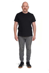 man with sportswear on white background