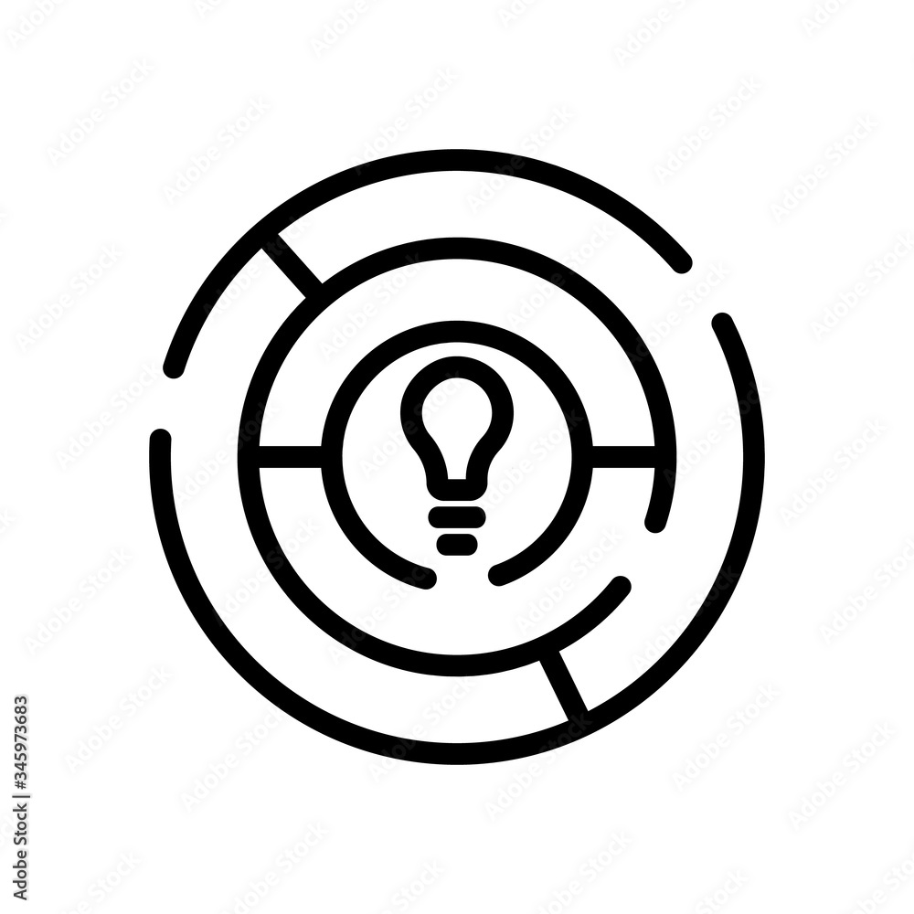 Poster find solution icon vector. find solution sign. isolated contour symbol illustration