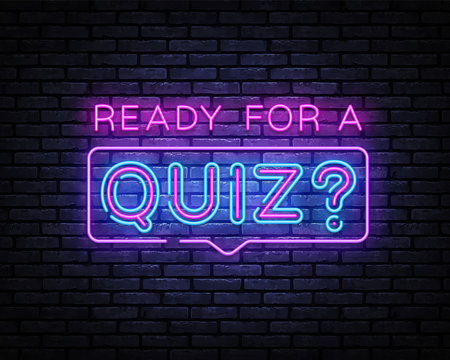 Quiz time banner with colorful brush strokes Vector Image