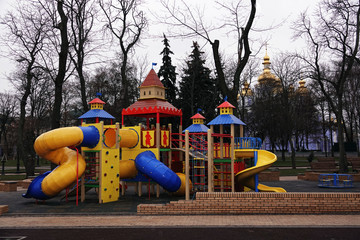 Playground in the city of Kiev