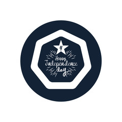 Decorative design of United Stated independence day concept, block silhouette design