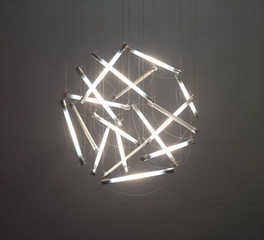 Fluorescent lamps light.