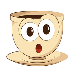 Cute coffee cup from family-set. Baby mug. Funny character for your design. Isolated