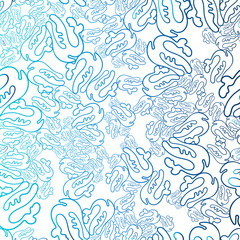 Vector pattern with blue lines elements. Abstract seamless pattern on a white background. Designs for wallpapers, fabrics, textiles, websites, shops, labels, templates, banners and advertising.