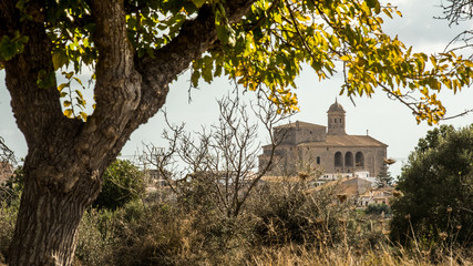 Llucmajor iglesia pueblo rural y tradicional en Mallorca