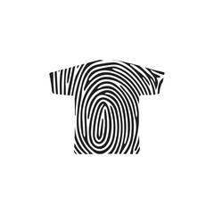 Fingerprint T-Shirt icon. Isolated thumbprint and fingerprint tshirt icon UP style. Premium quality vector symbol drawing concept for your logo web mobile app UI design