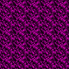 Obraz premium Geometric molecular design with circles and violet rectangles from stripes.