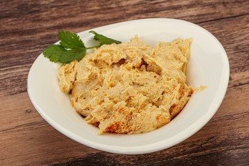 Vegan dietary cusine - humus snack