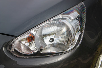 headlight of a small car