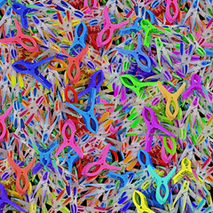 Pile of colorful cloth pins