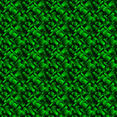 Fototapeta na wymiar Geometric molecular design with circles and green rectangles from stripes.