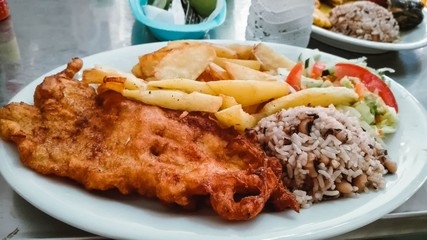 Latin America food fried fish in Cartagena Colombia