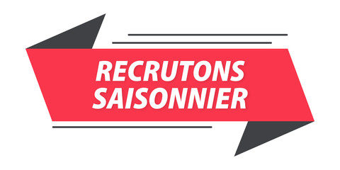 recrutons saisonnier bannière
