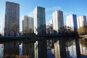 Fototapeta premium New buildings in the city of Kiev