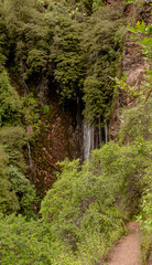 Fototapeta na wymiar Poq poq waterfall in the sacred valley