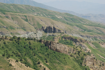 Scenic view of valley from the mountain top, near Dilijan, Armenia