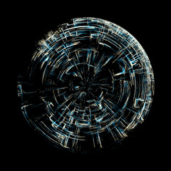 Futuristic Sci-Fi HUD Isolated On Black Background