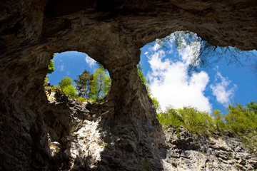 Rakov skocjan, small natural arch, slovenia