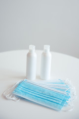 surgical masks and desinfectant