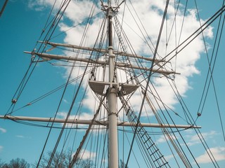 Mast of a sailing ship