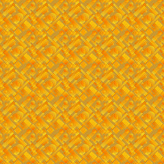Stylish design with interlaced circles and yellow rectangles of stripes.