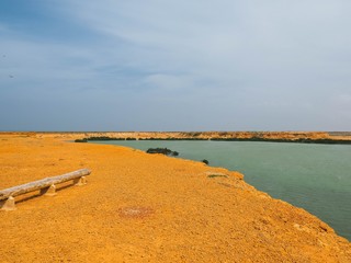 Beach and sea desert in Punta Gallinas Colombia