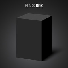 Black box. Vector illustration.