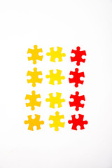 Kolorowe wycinane puzzle