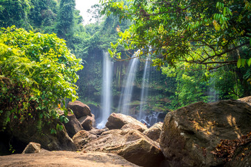 Cambodia. Phnom Kulen. Waterfall. Siem Reap city. Siem Reap province.