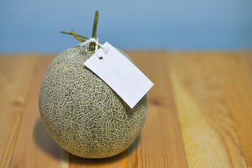 melon on wood background