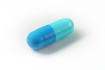 Macro ..Close up Many Drug tablet on white background